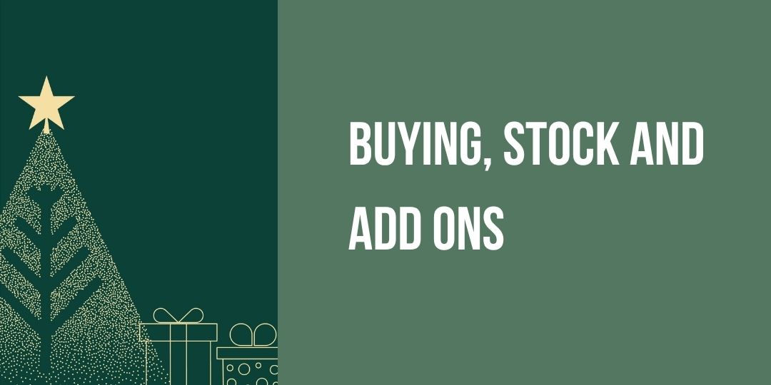 buying stock and add ons